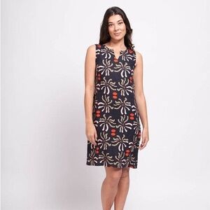 FOIL ‘Sun Sensational’ Black and Red Sleeveless Scoop Neck Mini Sundress
